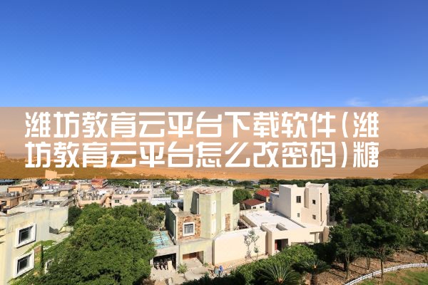 潍坊教育云平台下载软件|糖心Vlog入口
