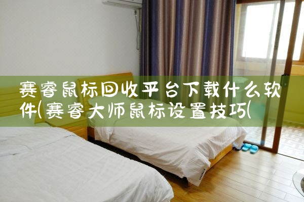 赛睿鼠标回收平台下载什么软件